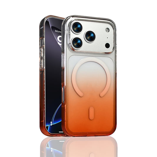 Apple iPhone 17 Pro Max Kılıf M-Safe Şarj Özellikli Zore Septik Silikon Kapak Turuncu