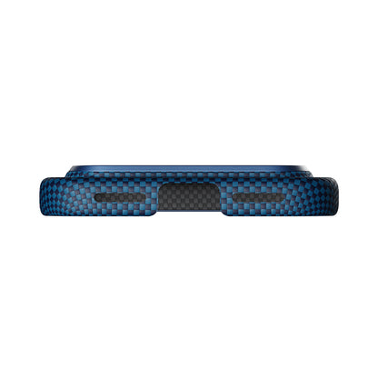 Apple iPhone 17 Pro Max Kılıf Magsafe Şarj Özellikli Aramid Fiber Pitaka Tactile Woven Starpeak Serisi Milky Way Galaxy Kapak Mavi
