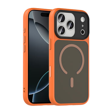 Apple iPhone 17 Pro Max Case Matte Back Surface Wireless Charging Feature Zore Flet M-safe Cover Gray