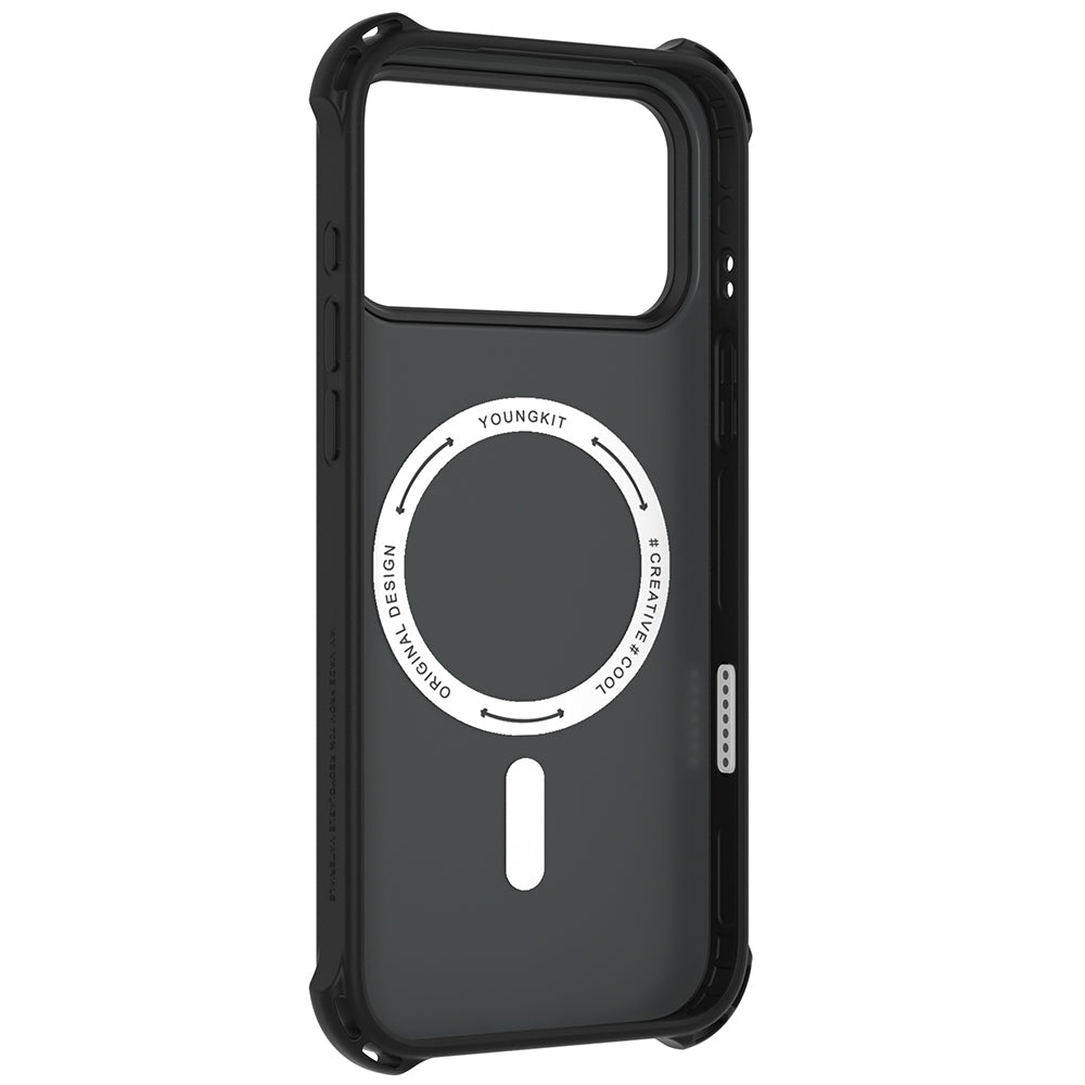 Apple iPhone 17 Pro Max Kılıf Mat Renkli Tasarım Youngkit True Color Serisi Kapak Mavi