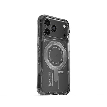 Apple iPhone 17 Pro Max Kılıf SkinArma M-safe Şarj Özellikli Airbag Tasarımlı Magma Kapak Füme