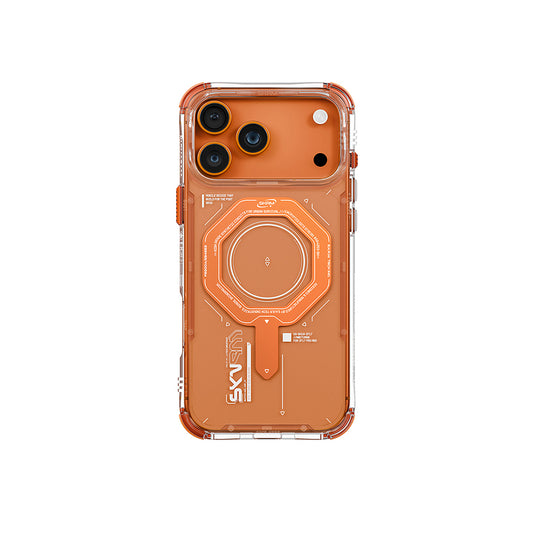Apple iPhone 17 Pro Max Case SkinArma M-safe Charging Airbag Design Magma Cover Orange 