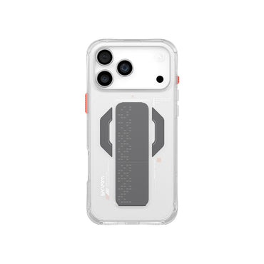 Apple iPhone 17 Pro Max Case Skinarma M-Safe Charging Feature Airbag Design Stand Haxa Cover Smoke 
