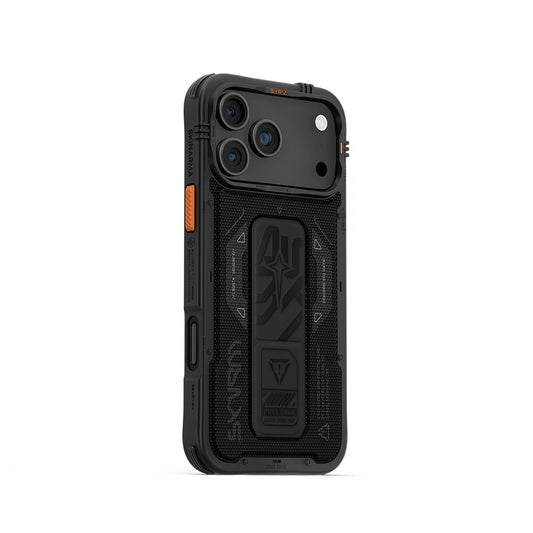 Apple iPhone 17 Pro Max Case SkinArma M-safe Charging Feature Airbag Design Stand Phantom Cover Black 