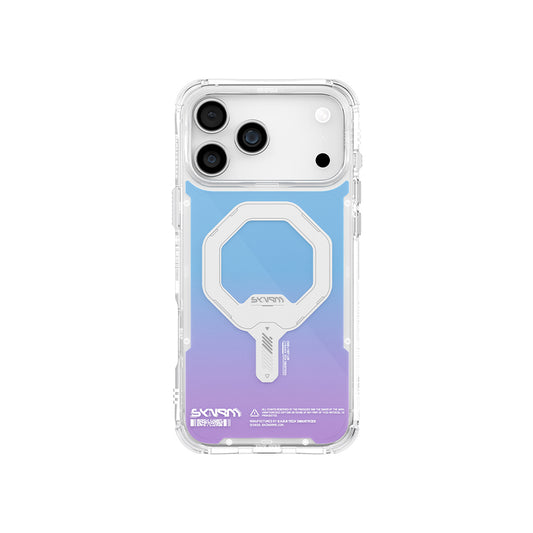Apple iPhone 17 Pro Max Case Skinarma M-Safe Charging Feature IML Printed Holographic MYST Cover Colorful 