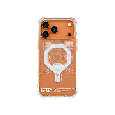 Apple iPhone 17 Pro Max Case Skinarma M-Safe Charging Feature IML Printed Holographic MYST Transparent Cover 