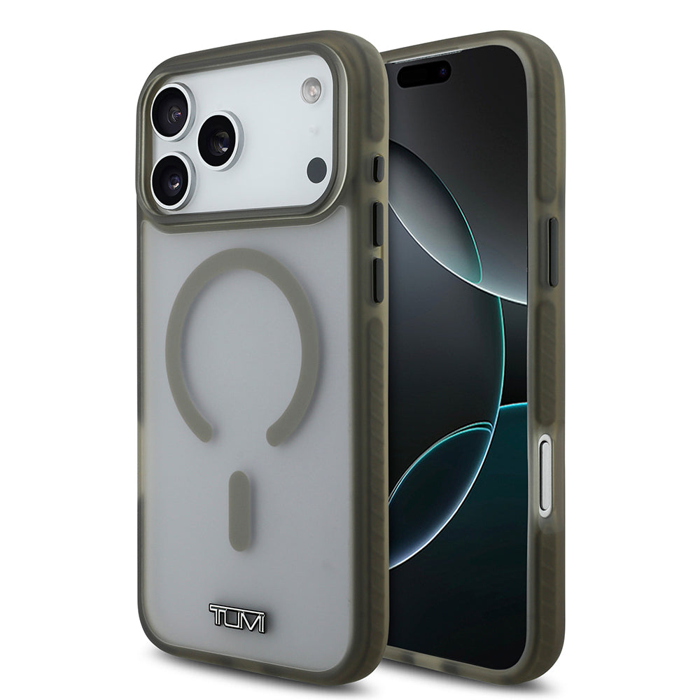 Apple iPhone 17 Pro Max Kılıf TUMI Orjinal Lisanslı M-safe Şarj Özellikli Buzlu Transparan Kapak