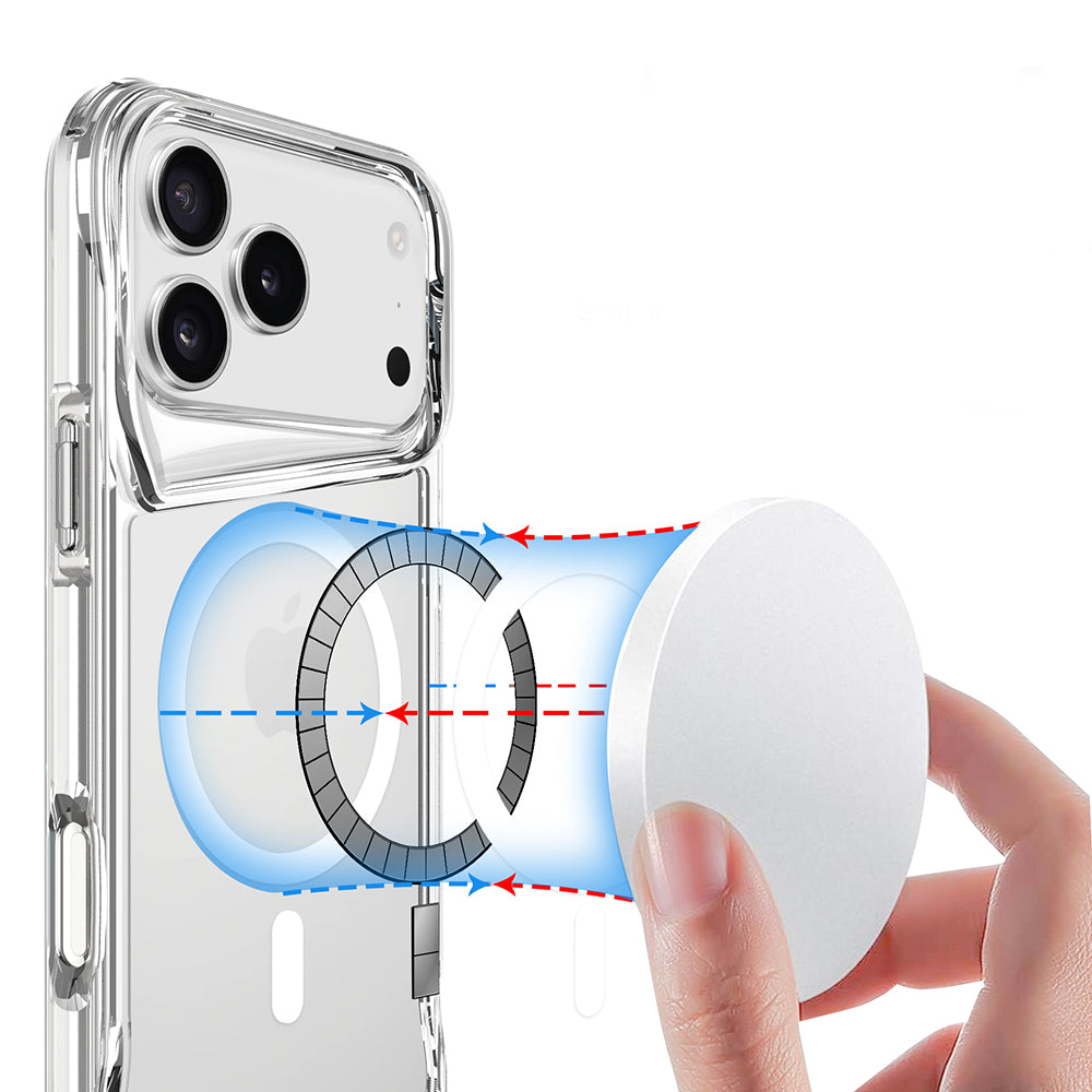 Apple iPhone 17 Pro Max Case Zore M-safe Charging Feature T-Max M-safe Cover Transparent