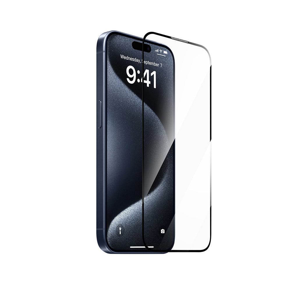 Apple iPhone 17 Pro Max Wiwu SQ-008 Oleophobic Easy Install Impact Resistant Tempered Glass Screen Protector + Easy Application Tool Transparent