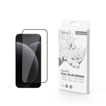 Apple iPhone 17 Pro Zore Rika Premium Tempered Glass Screen Protector Transparent