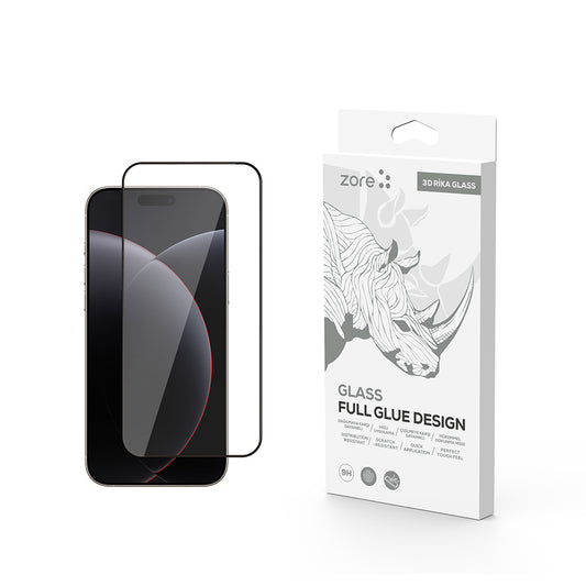 Apple iPhone 17 Pro Zore Rika Premium Tempered Glass Screen Protector Transparent