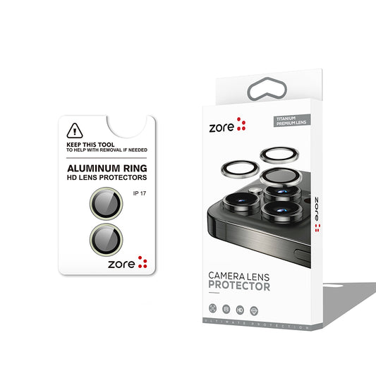 Apple iPhone 17 Zore CL-12 Premium Sapphire Anti-Fingerprint Anti-Reflective Camera Lens Protector Light Green 