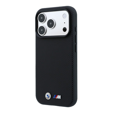 Apple iPhone 18 Pro Kılıf BMW Orjinal Lisanslı M-safe Şarj Özellikli Metal Logolu Karbon Fiber Kevlar Kapak