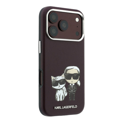 Apple iPhone 18 Pro Kılıf Karl Lagerfeld Orjinal Lisanslı M-Safe Şarj Özellikli K&C Bodies Sketch PU Kapak