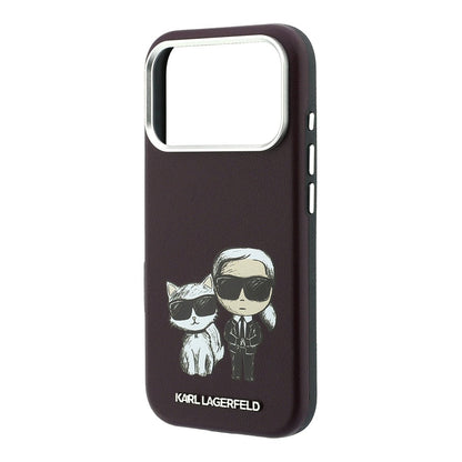 Apple iPhone 18 Pro Kılıf Karl Lagerfeld Orjinal Lisanslı M-Safe Şarj Özellikli K&C Bodies Sketch PU Kapak