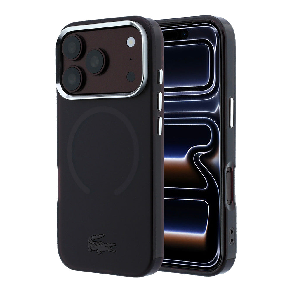 Apple iPhone 18 Pro Kılıf Lacoste Orjinal Lisanslı M-safe C-Magnet İkonik Timsah Logolu IML Frosted Kapak