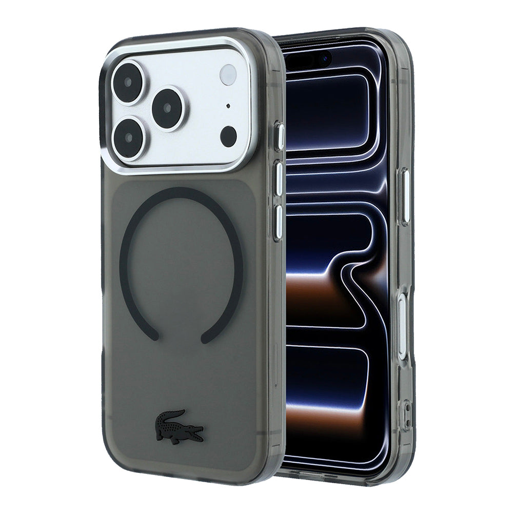 Apple iPhone 18 Pro Kılıf Lacoste Orjinal Lisanslı M-safe C-Magnet İkonik Timsah Logolu IML Frosted Kapak