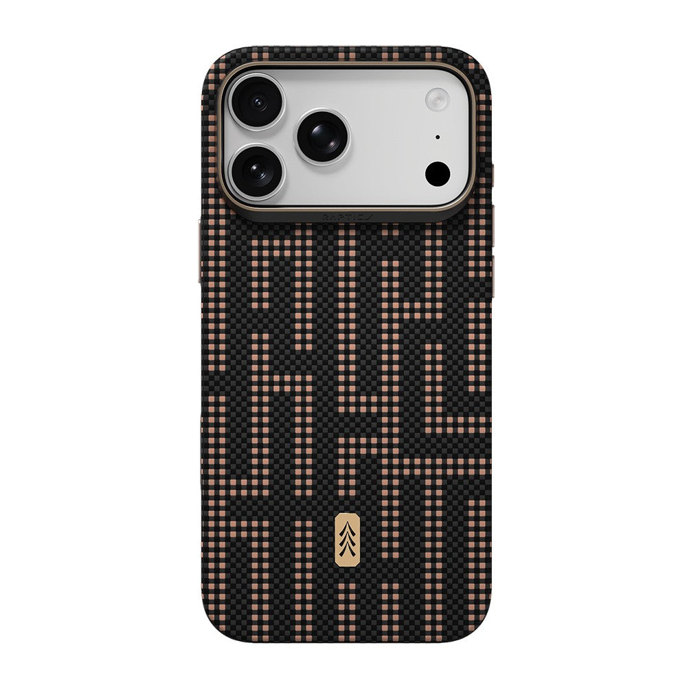 Apple iPhone 18 Pro Kılıf M-safe Şarj Özellikli Raptic Aramid Dual Ultra Grid Serisi Karbon Kapak