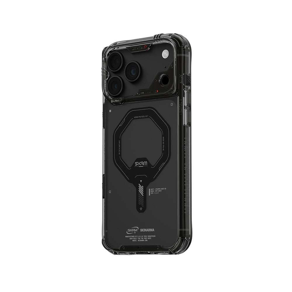 Apple iPhone 18 Pro Kılıf M-safe Şarj Özellikli Şeffaf Airbag Tasarımlı Skinarma Saido Mag-Charge Kapak