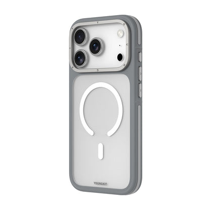 Apple iPhone 18 Pro Kılıf M-safe Şarj Özellikli Youngkit Rock Sand Serisi Kapak