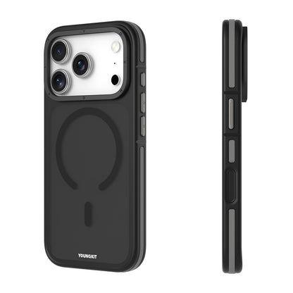 Apple iPhone 18 Pro Kılıf M-safe Şarj Özellikli Youngkit Rock Sand Serisi Kapak