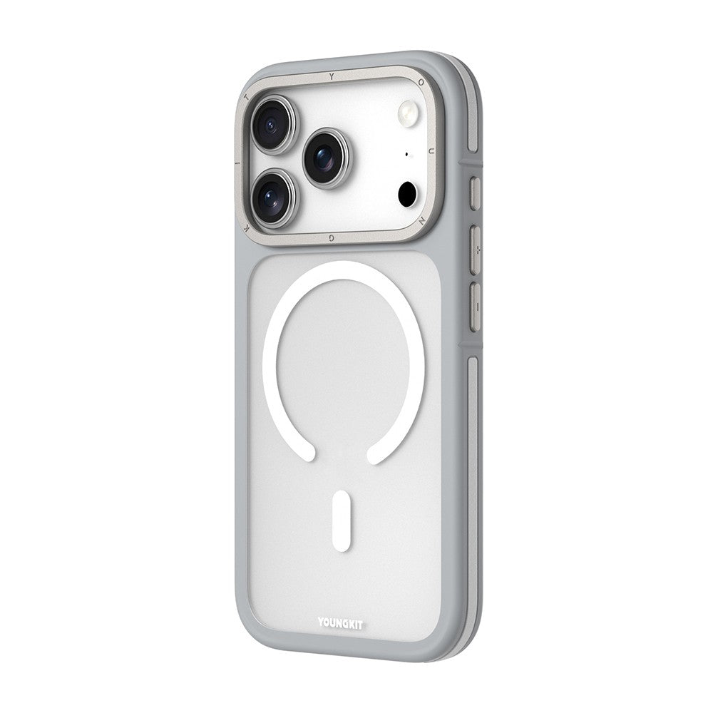 Apple iPhone 18 Pro Kılıf M-safe Şarj Özellikli Youngkit Rock Sand Serisi Kapak
