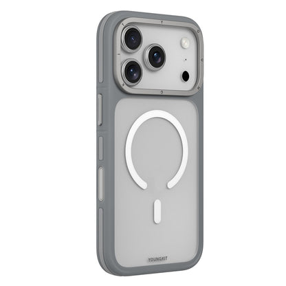 Apple iPhone 18 Pro Kılıf M-safe Şarj Özellikli Youngkit Rock Sand Serisi Kapak