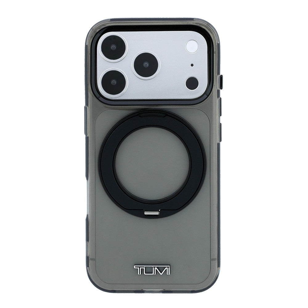 Apple iPhone 18 Pro Kılıf TUMI Orjinal Lisanslı M-safe Şarj Özellikli 360 Derece Dönebilen Standlı Transparan Kapak