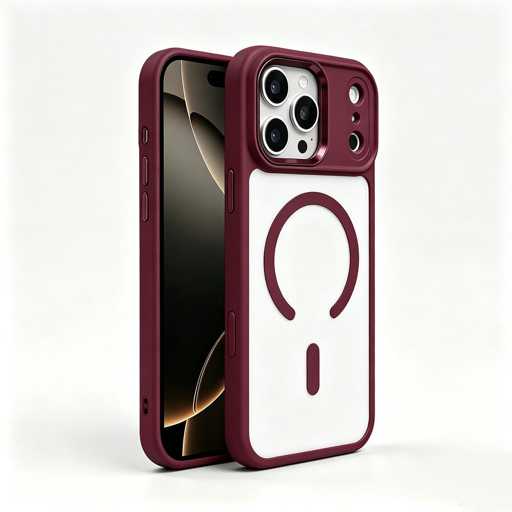 Apple iPhone 18 Pro Kılıf Wireless Şarj Özellikli Zore Krom M-safe Silikon Kapak