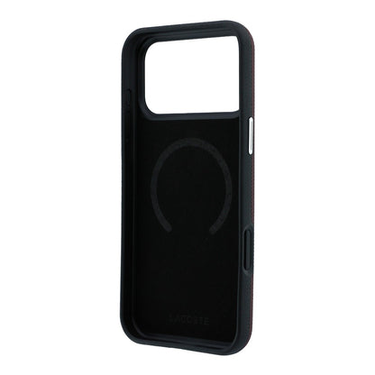 Apple iPhone 18 Pro Max Kılıf Lacoste Orjinal Lisanslı M-safe Şarj Özellikli Halka Tasarımlı Petit Pike Metal Logolu Kapak