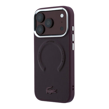 Apple iPhone 18 Pro Max Kılıf Lacoste Orjinal Lisanslı M-safe Şarj Özellikli Lenglen Icon Metal Logolu Kapak