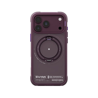 Apple iPhone 18 Pro Max Kılıf M-Safe Şarj Özellikli Airbag Tasarımlı Standlı Skinarma Atlas Kapak