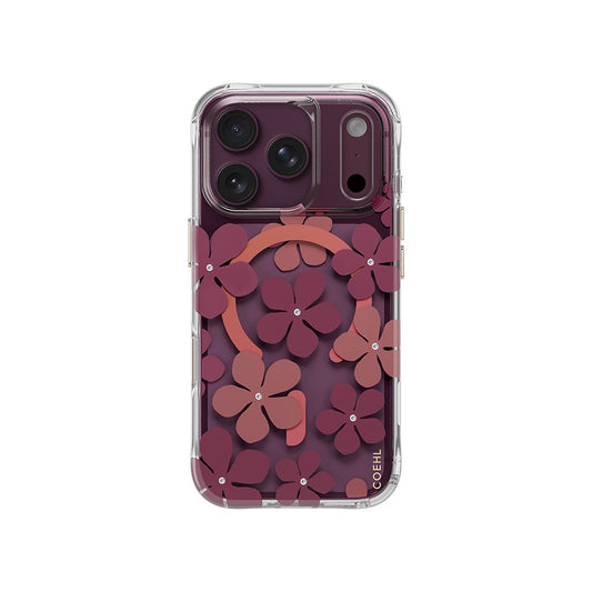 Apple iPhone 18 Pro Max Kılıf M-safe Şarj Özellikli Çiçekli Tasarım Coehl Mila Serisi Kapak