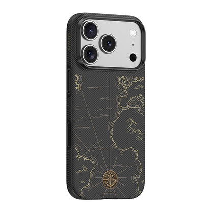 Apple iPhone 18 Pro Max Kılıf M-safe Şarj Özellikli Karbon Fiber Tasarımlı Benks ArmorEdge Air Navigator Kevlar Kapak