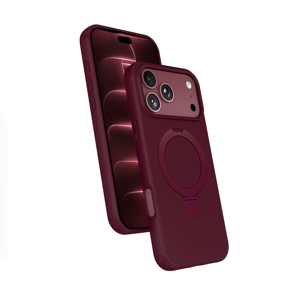 Apple iPhone 18 Pro Max Kılıf M-safe Şarj Özellikli Standlı Zore Samara Kapak