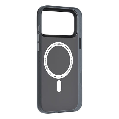 Apple iPhone 18 Pro Max Kılıf M-Safe Şarj Özellikli Youngkit Camouflage Sykell Serisi Kapak