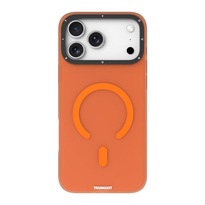 Apple iPhone 18 Pro Max Kılıf M-safe Şarj Özellikli Youngkit Hidden Sand Serisi Kapak