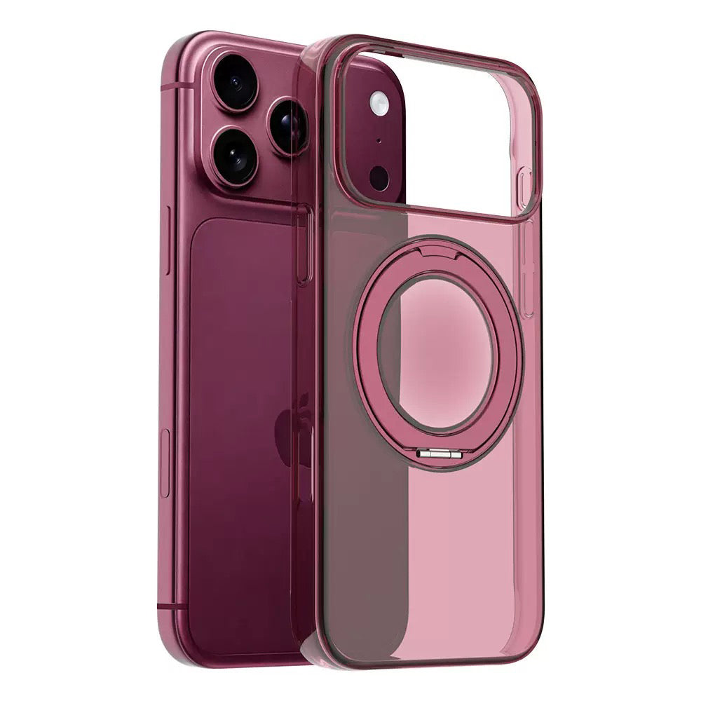 Apple iPhone 18 Pro Max Kılıf M-Safe Şarj Özellikli Zore Luzer 360 Standlı Kapak