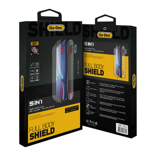 Apple iPhone 7 Plus Go Des 5 in 1 Full Body Shield Black