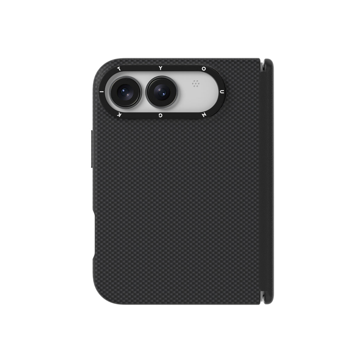 Apple iPhone Duo Kılıf M-safe Şarj Özellikli Aramid Fiber Youngkit 1500D Extreme Wing Titanyum-Gold Serisi Kapak