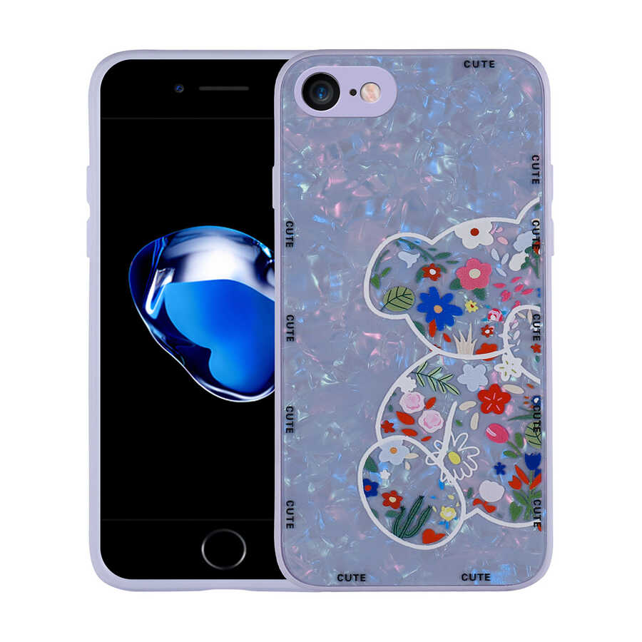 Apple iPhone SE 2020 Kılıf Desenli Sert Silikon Zore Mumila Kapak