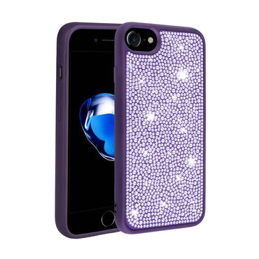 Apple iPhone SE 2020 Case Shiny Stone Design Zore Stone Cover White