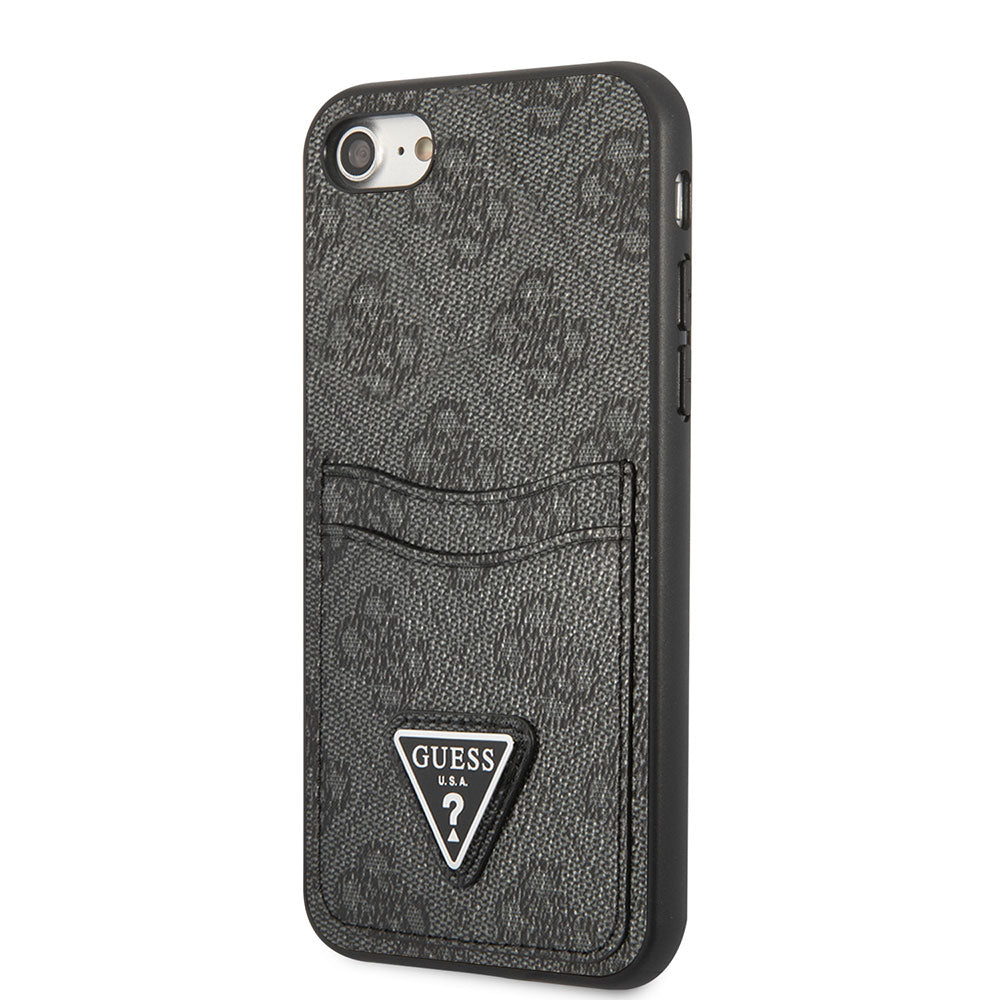 Apple iPhone SE 2022 Case GUESS Double Card Holder Cover Brown