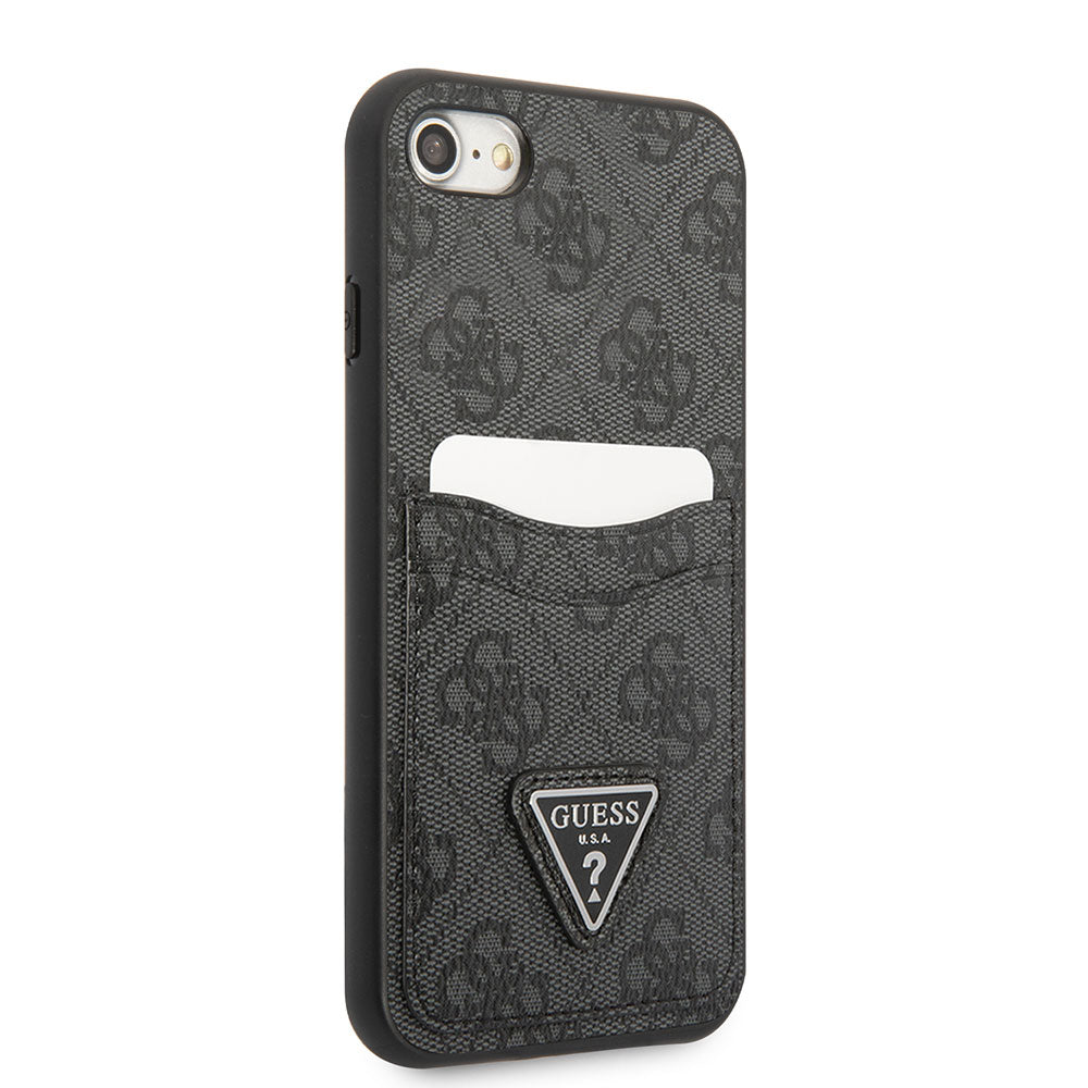 Apple iPhone SE 2022 Case GUESS Double Card Holder Cover Black