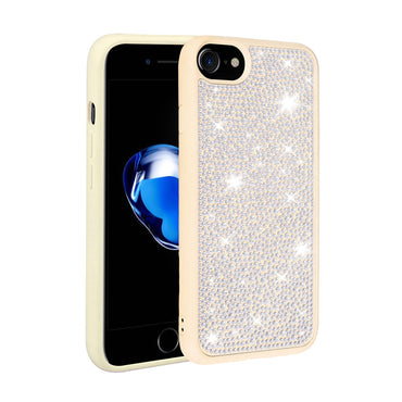 Apple iPhone SE 2022 Case Shiny Stone Design Zore Stone Cover Black
