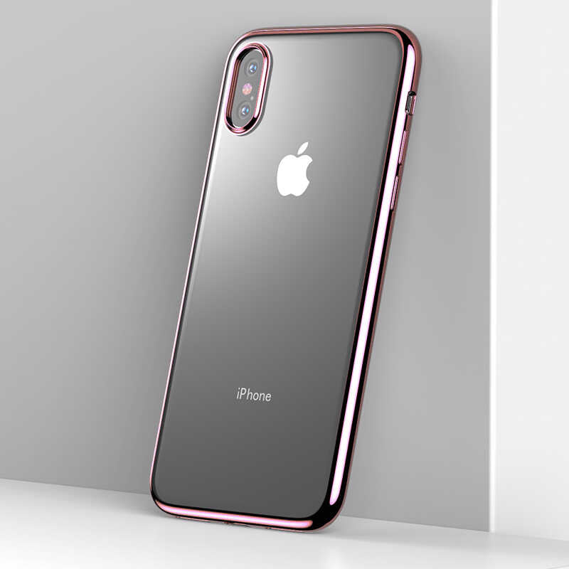 Apple iPhone X Benks Magic Glitz Ultra-Thin Transparent Protective Soft Cover Rose Gold