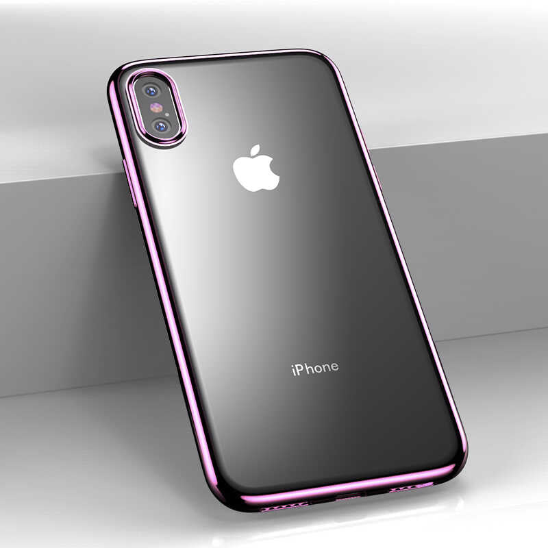 Apple iPhone X Benks Magic Glitz Ultra-Thin Transparent Protective Soft Cover Rose Gold