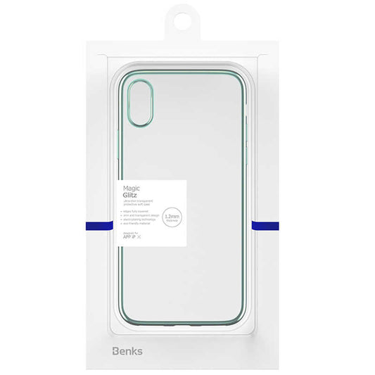 Apple iPhone X Benks Magic Glitz Ultra-Thin Transparent Protective Soft Cover Green