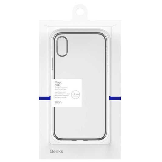 Apple iPhone X Benks Magic Glitz Ultra-Thin Transparent Protective Soft Cover Black