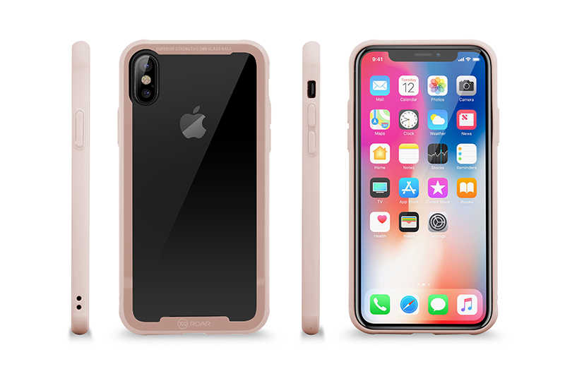 Apple iPhone X Case Roar Glassoul Airframe Cover Rose Gold